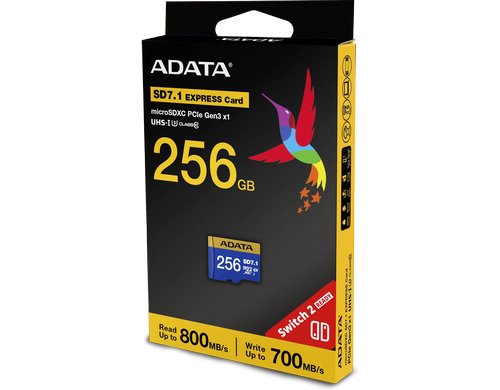ADATA MICRO SDXC Card SD 7.1 256 GB 800/700 MB/s, Nintenso Switch 2