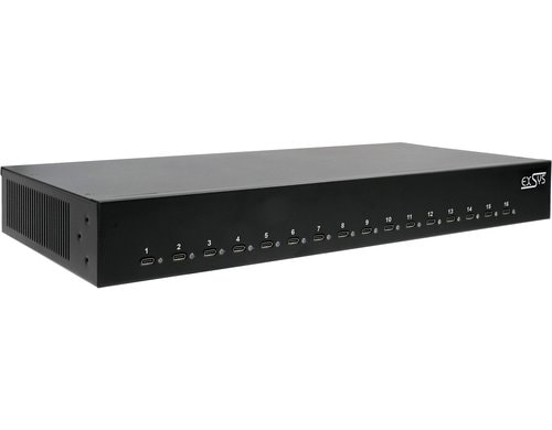 EXSYS EX-11017, 16-Port USB-C High Power Ladestation 1008W