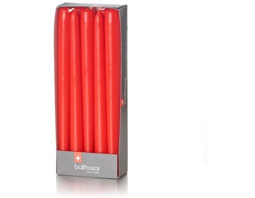 balthasar Etoilekerzen 10 Stück, Rot 2.2x24 cm (DxH), Brenndauer 8h