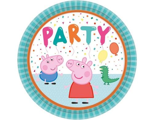 PeppaPig Pappteller D: 23 cm, 8 Stück, Papier