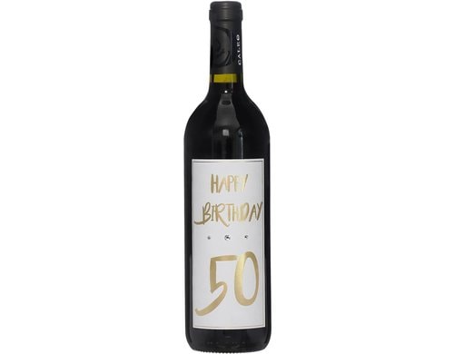 Dreams and Fantasy Rotwein Happy Birthday 50, gold, 75cl