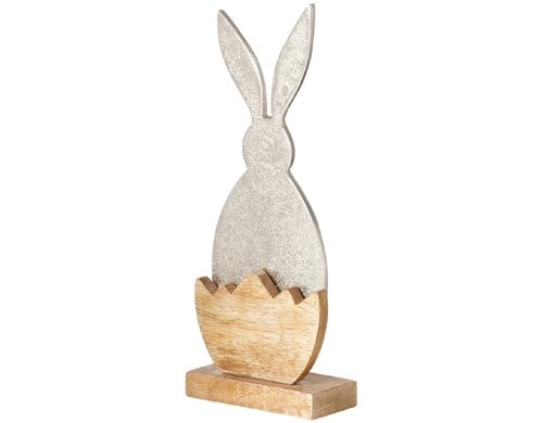 Boltze Aufsteller Hase Momo Mango/Metall, 27x5x11cm