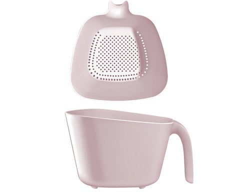 Hermia Abtropfsieb-Behälter rosa 24x21x14 cm, 100% Plastik