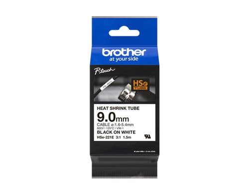 Brother P-Touch HSe-221E w/s, 9.0mmx1.5m, für PTE300VPC1
