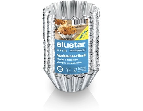 Alustar Madeleines-Förmli 100 Stk D: 7cm, H: 3cm