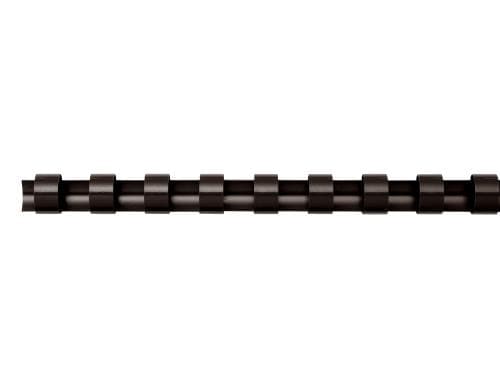 Binderücken 8mm, schwarz, 25 Stk. Blattkapazität 21-40 Blatt, 21 Ringe