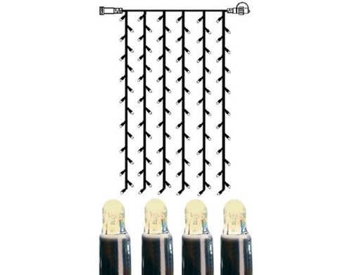 Star Trading System LED Extra Vorhang 100x200cm, Schwarz, Warmweiss