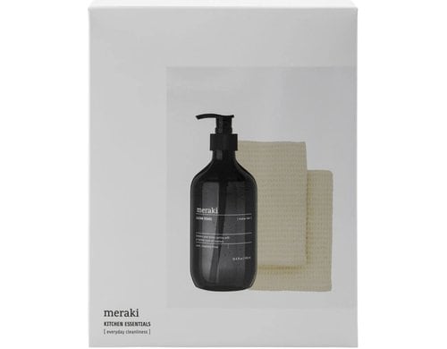 meraki Geschenkbox Shadow Lake, 3er Set Spülmittel 490 ml und Spültuch
