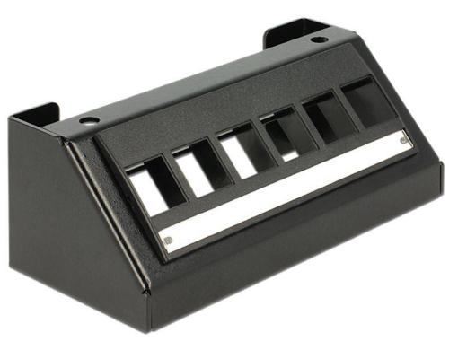 Delock Keystone Leergehäuse Multimedia schwarz, für 6 Module, Wand/Tisch Montage
