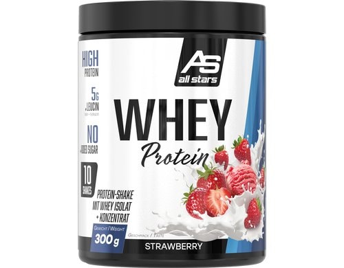 All Stars Whey Protein 100 % Strawberry, Dose: 300g