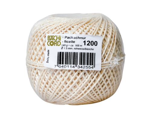 Bächi Cord Recycling-Schnur rohweiss Ø 1,5 mm  168 m  Tragkraft ca. 25 kg