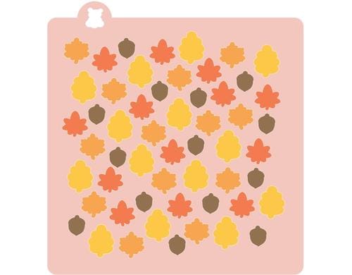 Cut my Cookies Schablone Herbstblätter 14 cm x 14 cm, Mylar/ 4teilig