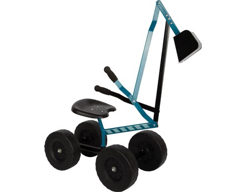Bagger mit Rädern blau