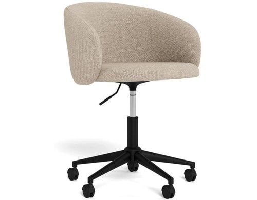 AC Design Bürostuhl Eleanor beige mit Soft-Bremsrollen