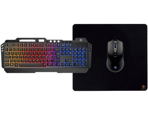 Deltaco 3 in 1 Gaming Kit RGB GAM-113V2 CH CH, Tastatur, Maus und Mauspad