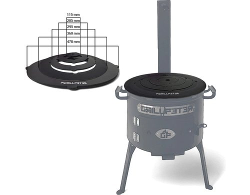 Adapterplatte Utschak Ø45 cm Stahl 4 mm