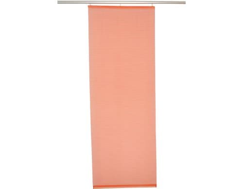Hubatka Flächenvorhang Uni Terra 60x240 cm, halbtransparent,mit Clic Gleiter