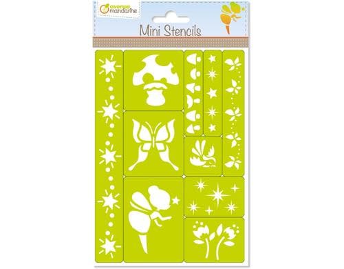 Avenue Mandarine Mini Schablonen Set Feen 15.4 x 25.7 cm, 10 Schablonen