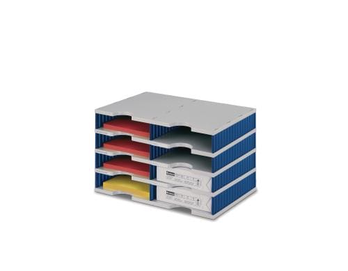 Styrodoc duo Standard-Einheit 8 Fächer blau,hellgrau