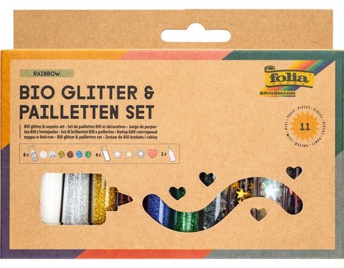 Folia Bio Glitzer- und Pailletten-Set Bio Glitzer- und Pailletten-Set Mehrfarbig
