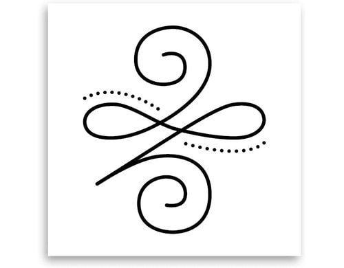 minink Tattoo Stärke Symbol Grösse: S (3.6 cm x 4.1 cm)