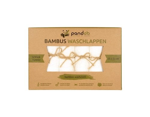pandoo Bambus Waschlappen 6x