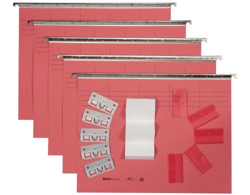 VETRO MOBIL Hängemappen, rot/rosa 5er Packung, 25cm inkl Zubehör