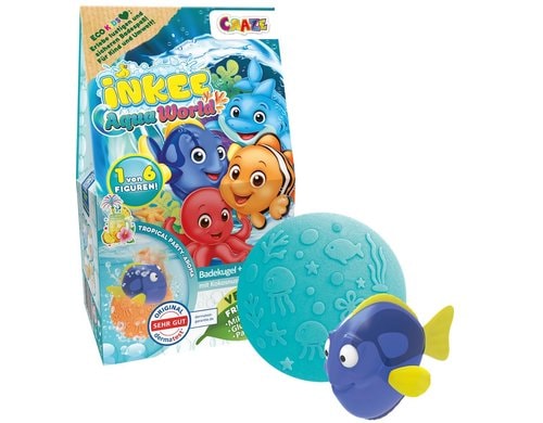 CRAZE Inkee Überraschungs-Badekugel Aqua World
