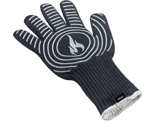 GEFU Grillhandschuh BBQ Oberstoff Leder, L 40 cm, Grösse XL