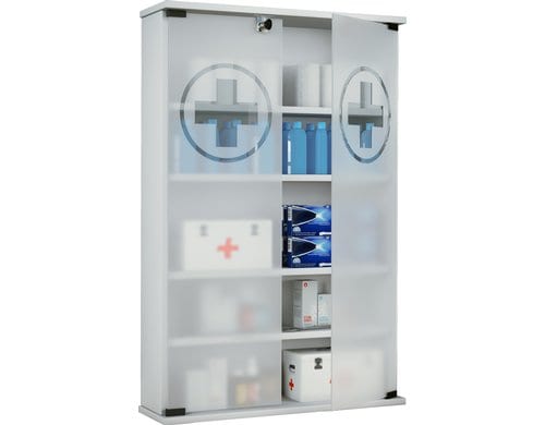 VCM Medizinschrank Honula Weiss