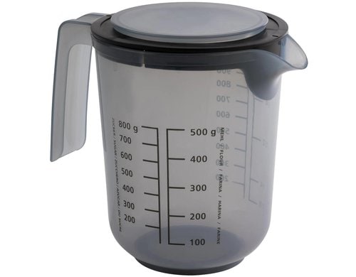 APS Rührbecher mit Deckel MIXUP Ø 12,5 cm, H: 16 cm, 1,0 Liter, Grau