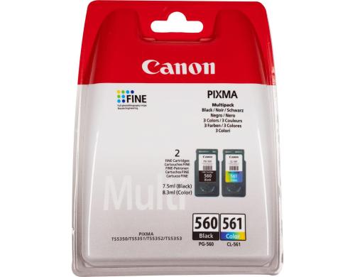 Tinte Canon PG-560/CL-561 Multipack Bis zu 180 S., Pixma TS5300 Serie