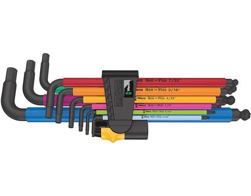 Wera 950/9 Hex-Plus Multicolour Imperial 2 Winkelschlüsselsatz, Multicolour, zöllig
