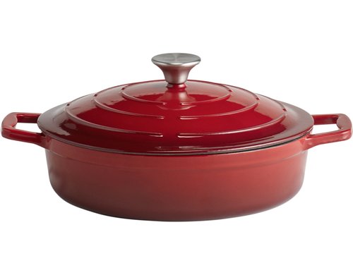 APS Bräter 5 STARS Ø 28 cm, H: 7 cm, 3 Liter, Rot