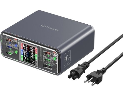 4smarts Desk Charger Lucid GaN DIY 360W spacegrau, CH plug