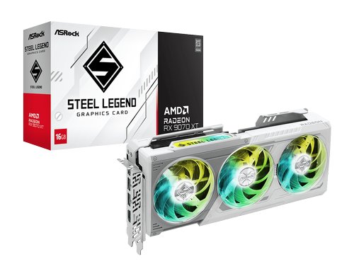 ASRock AMD Radeon RX 9070 XT Ste Legend 16G AMD Radeon RX9070 XT, 1x HDMI, 3x DP