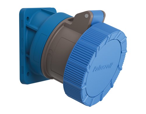 Steffen Palazzoli CEE 20° Winkel-Steckdose 16/3, 2LPE, 230V, 6h, IP66/67/69 vernickelt
