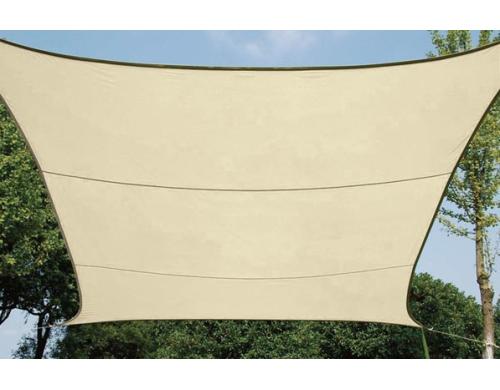 Perel Sonnensegel - Quadrat, 3.6x3.6 m, Farbe: beige, Wasserdurchlässig,