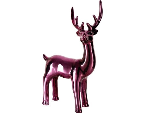 Eglo Aufsteller Hirsch Catacol Porzellan, L 165, B 110, H 315, Pink