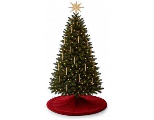Conceptum Hypnose Weihnachtsbaumteppich rot, 100x100 cm, 100% Polyester