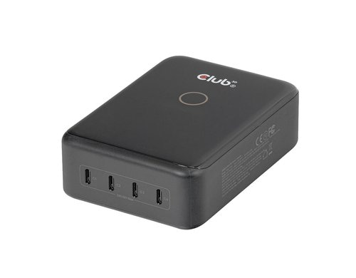 Club 3D Ladegerät 4-Port USB-C 240W GaN PD 3.1 + PPS + LED Display