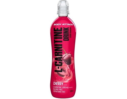 Body Attack L-Carnitine Drink Cherry, 18x500ml