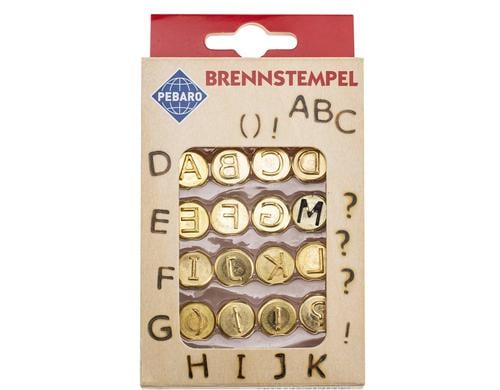 Glorex Brennstempel Buchstaben A-L 16-teilig