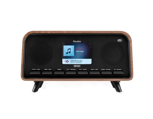 Audizio Desio-DWD Retro DAB+ Radio, Stereo, BT, darkwood