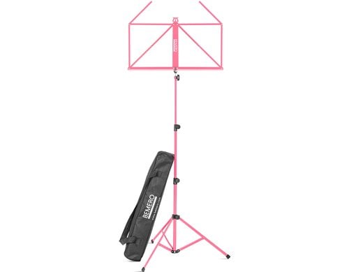 Bemero MSS-8090PK Notenständer leicht, faltbar, inkl. Tragetasche, pink