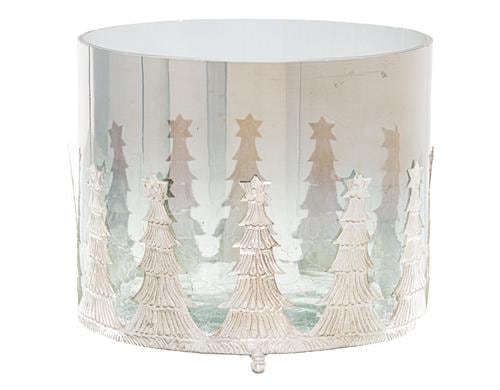 Hill Interiors Kerzenhalter Weihnachtsbaum Glas, Metall, 17x20 cm (HxD)