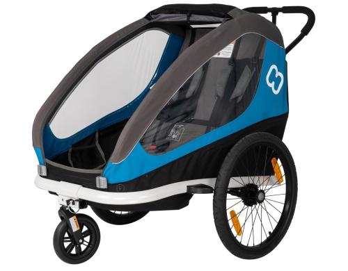 Hamax Traveller mit Federung Fahrradanhänger, petrolgrau/blau