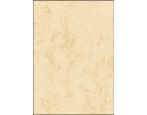 Sigel Marmor-Papier beige beidseitig A4 Edelkarton (Ink/Laser/Copy), 200g, 25 Blatt