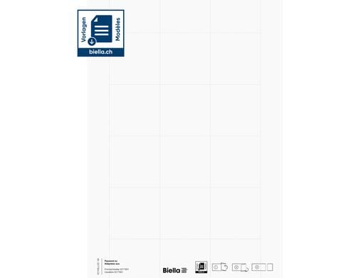 Biella Etiketten Mono Pendex 54 x 55 mm, weiss