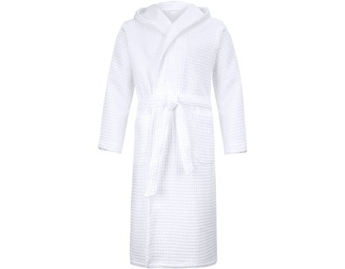 Möve Bademantel Piquée 100% Baumwolle, Snow, Grösse: XL